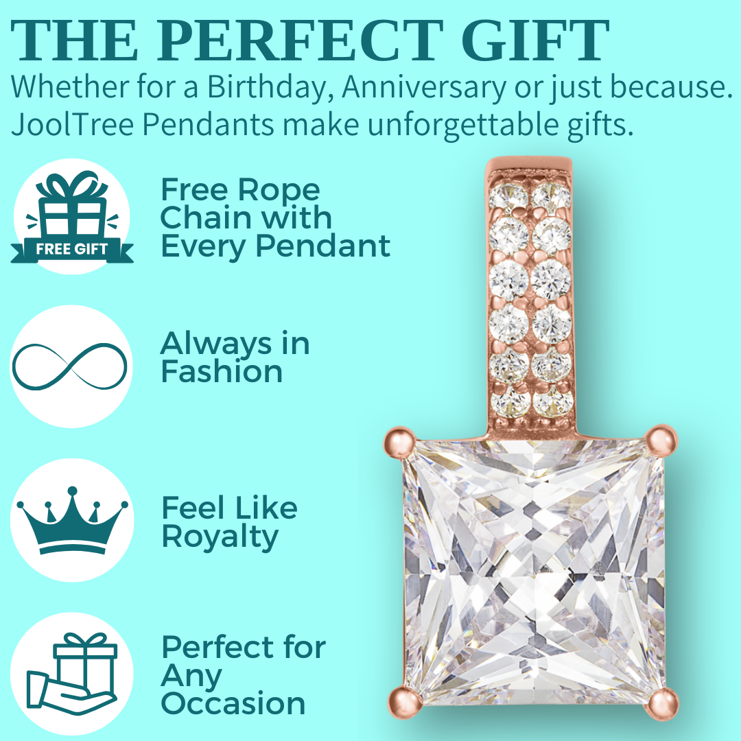 Princess Cut Pendant - Plain