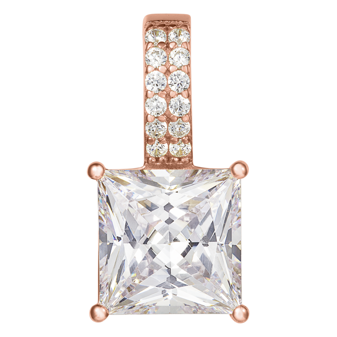 Princess Cut Pendant - Plain