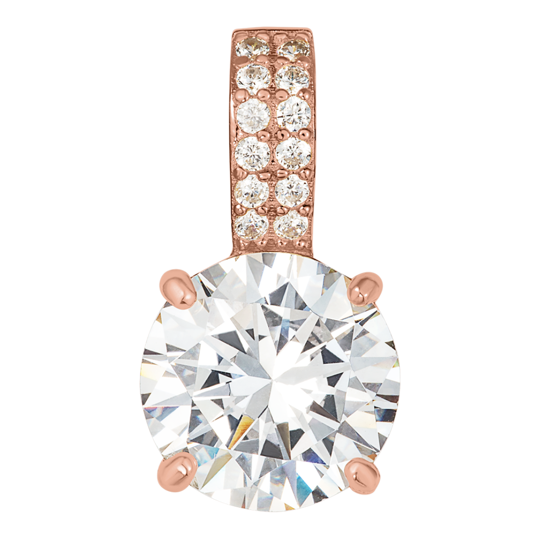 Round Brilliant Cut Pendant - Plain