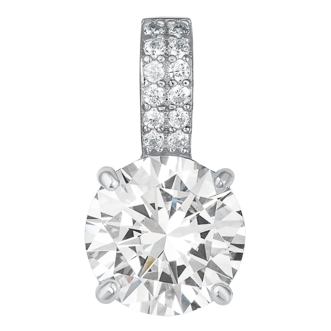 Round Brilliant Cut Pendant - Plain
