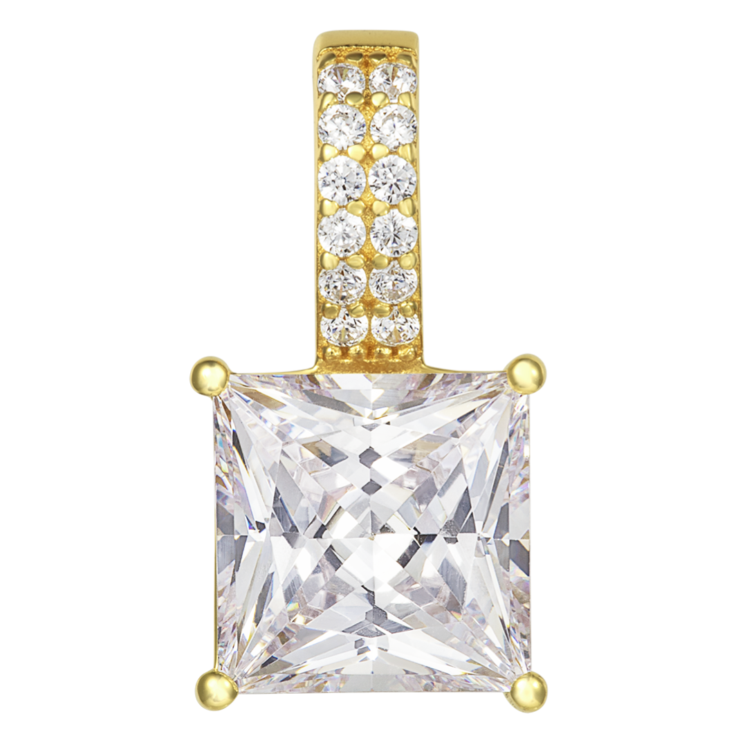 Princess Cut Pendant - Plain