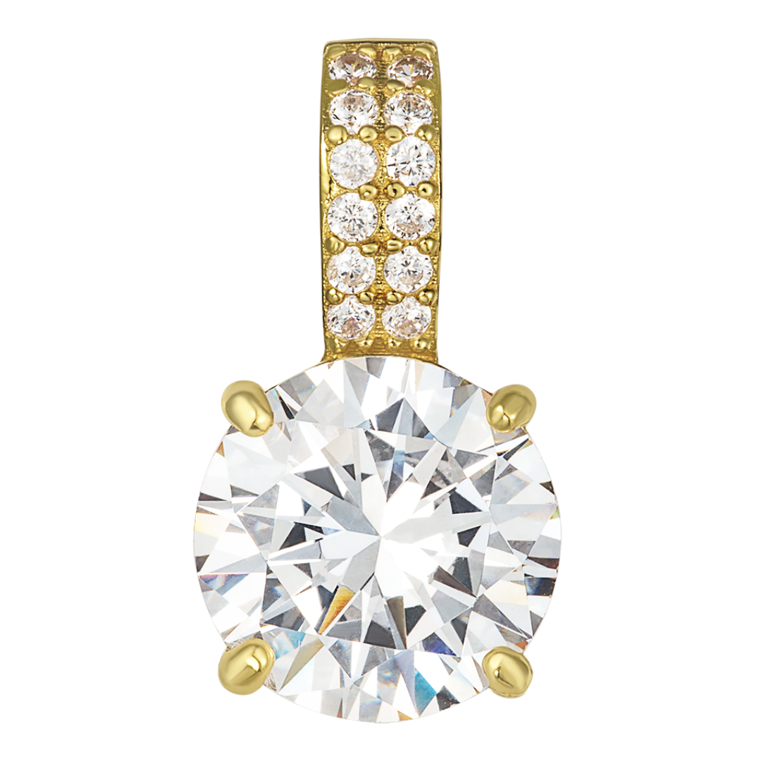 Round Brilliant Cut Pendant - Plain