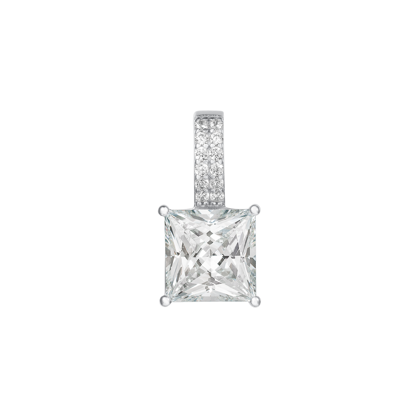 Princess Cut Pendant - Plain