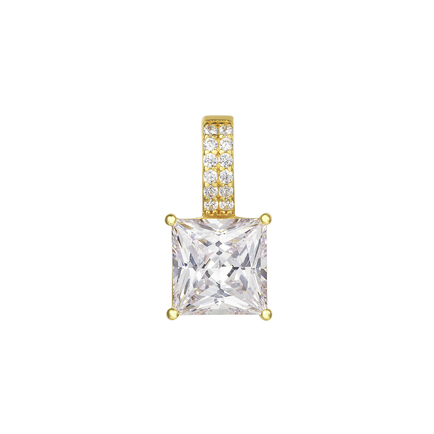 Princess Cut Pendant - Plain